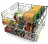Stackable Can Rack Organizer, Chrome Finish Canned Food Display Racks