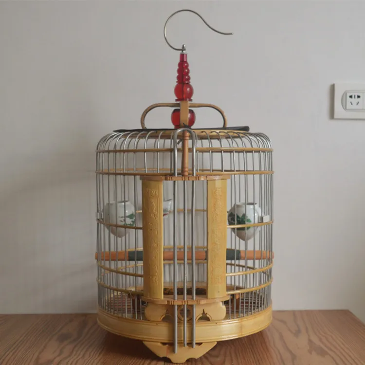 

Bamboo bird cages can be customized in size, Customized color