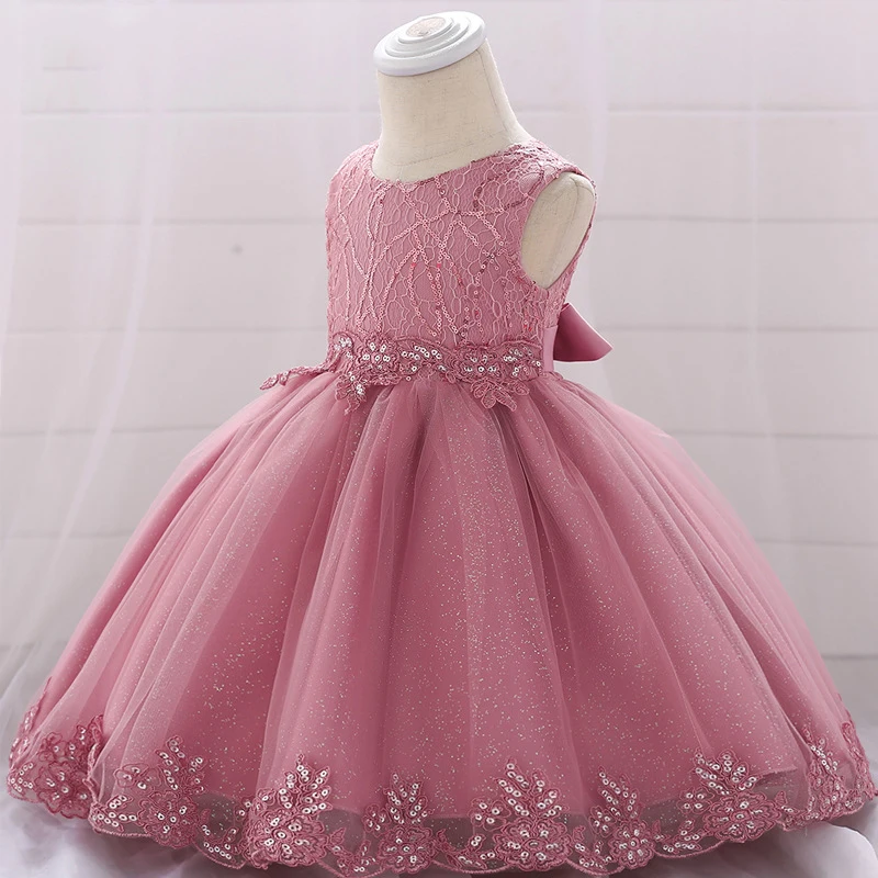 

New design sequined lace wedding toddler ball gown baby girl dresses princess, N/a