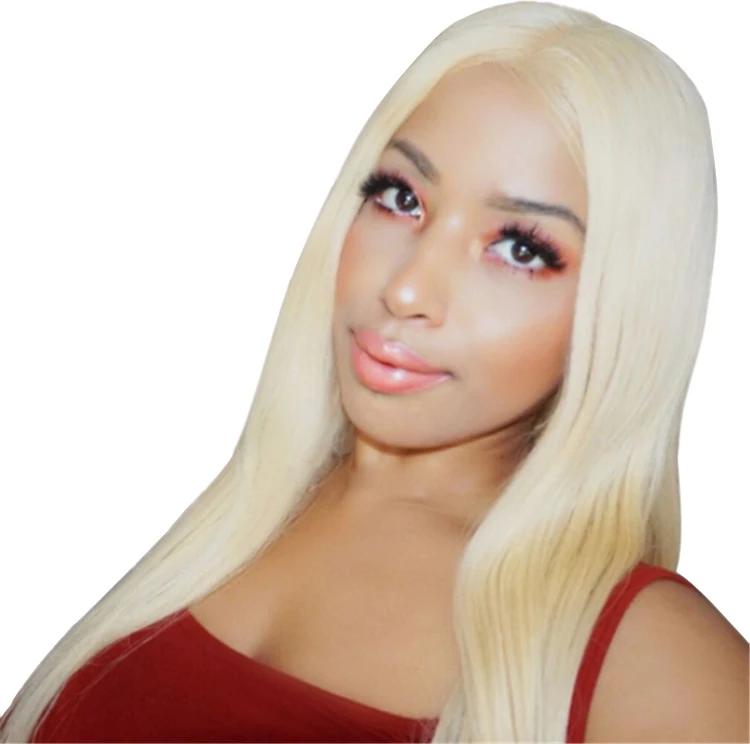 

120% 150% 180% Glueless Pre-Plucked Baby Hair cuticle aligned Pelucas Brazilian 613 blonde full lace human hair wig for women