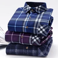 

Wholesale Winter Check Men's Thick Flannel Shirt