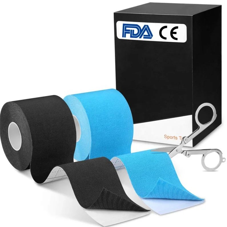 

In Stock 2.5cm Premium Muscle Support Sports Roll hypoallergenic Kinesiology Tape for Athletes, Black/blue/red/yellow/etc.