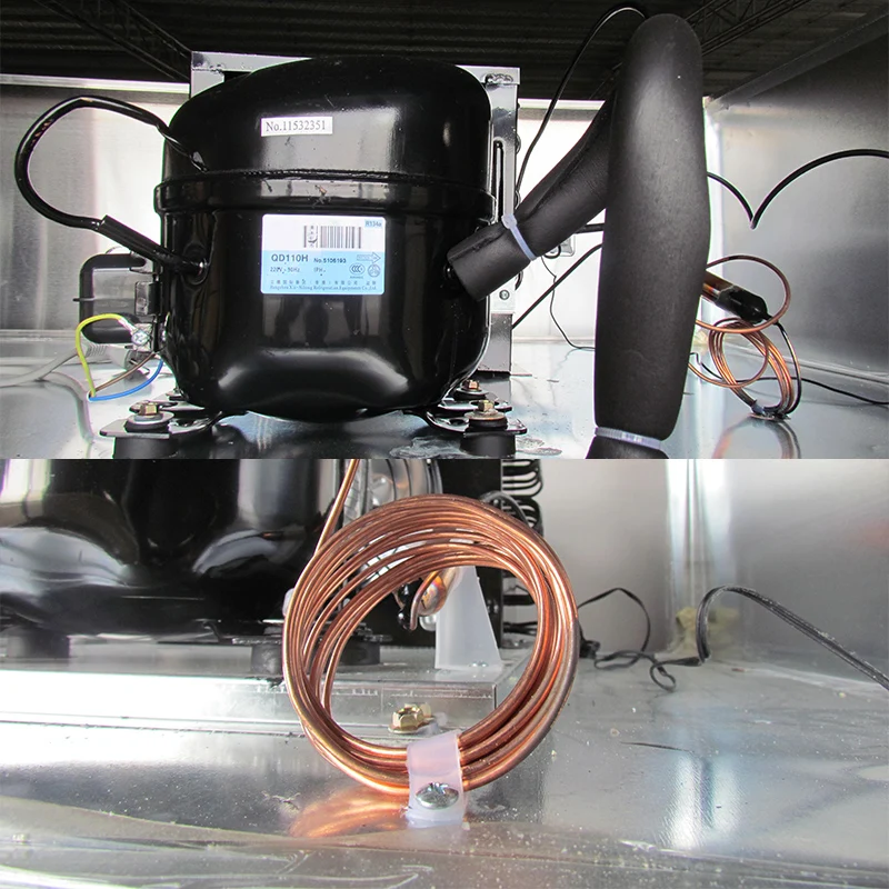 
Commercial vegetable Refrigerators 2 Doors Stainless Steel freezer for Restaurant kitchen 