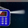 Rechargeable Digital AM/FM Radio Speaker AUX U Disk TF MP3 Player LED Flashlight