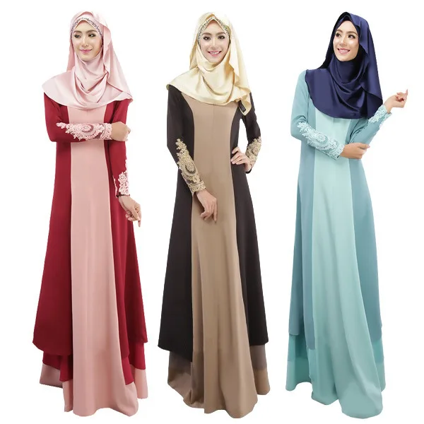 

Z50285B Middle East Muslim women's clothing long Arab women dresses