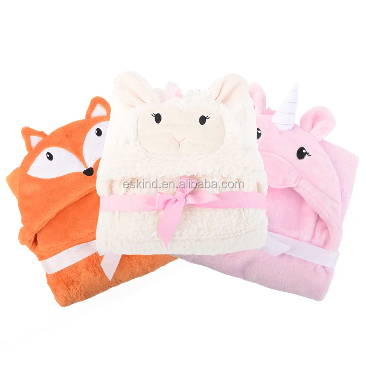 
Eskind Sherpa Fleece Wearable Cloak Blanket Unicorn Design Warm Winter Kids Hooded Cape Security Baby Blanket With Animal Hooded 