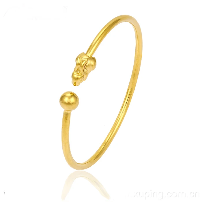 

51225 xuping fashion jewelry gold simple design high quality manufacturer wholesale women's bangle