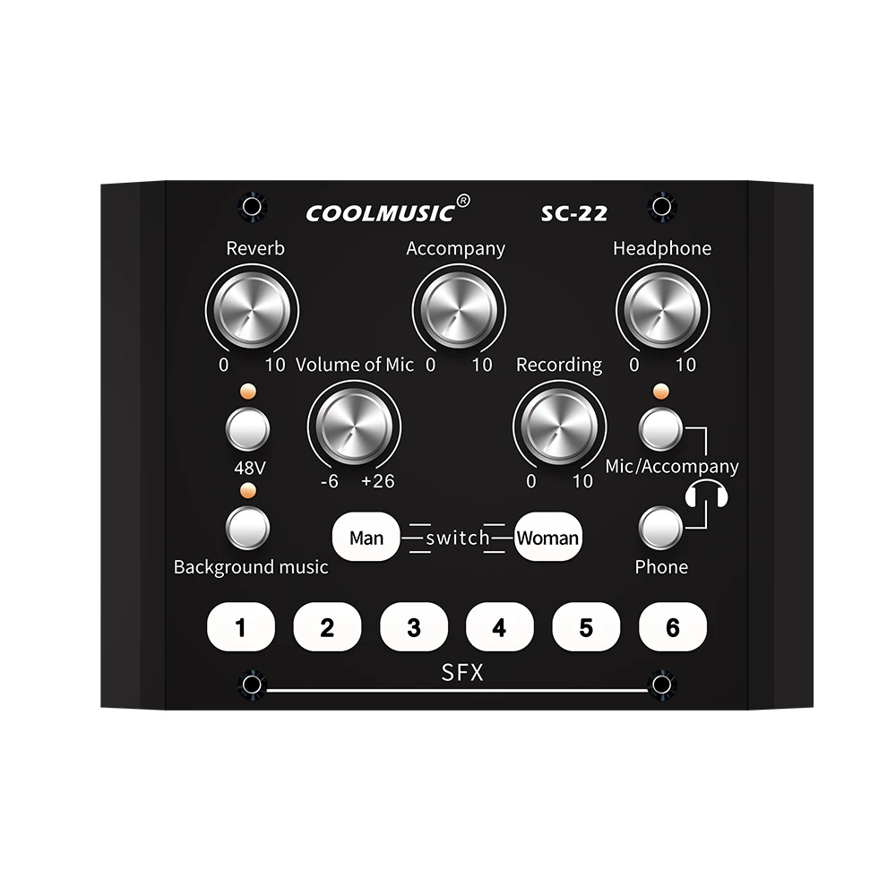 

Coolmusic Professional USB live sound card