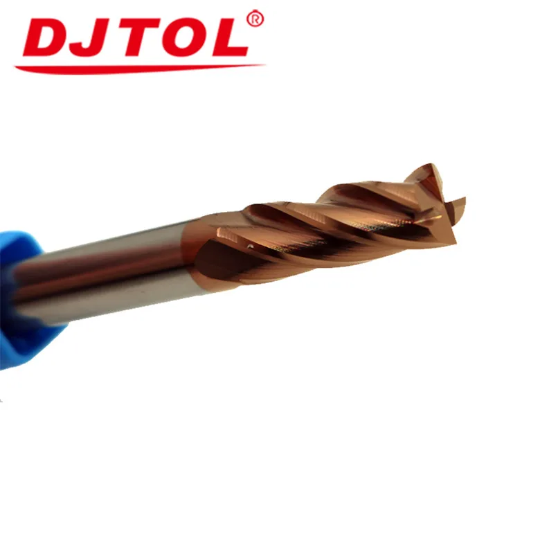 
HOT SALE DJTOL Four Flutes Milling Cutter Solid Carbide End Mills For CNC MACHINE 