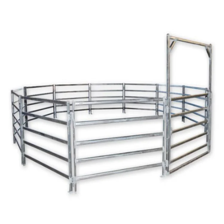

A.S.O Galvanized Silver Spray Tube Beef Cattle Yard Panel With Gates