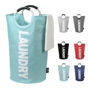 Image of 400323 2019 Amazon trend canvas foldable laundry basket With Handle for Bedroom
