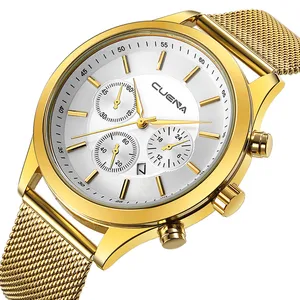 CUENA Mens WristWatches Fashion Sport Quartz Brand Luxury Business Waterproof watch male quartz watch