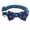 Custom Adjustable High Quality Fashion Dog Collar With Bowtie Printing And Leash Set With Durable Plastic Buckle Metal D-Ring
