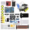 High Quality Line tracking & IR control & obstacle avoidance & Bluetooth robot smart car for arduinos