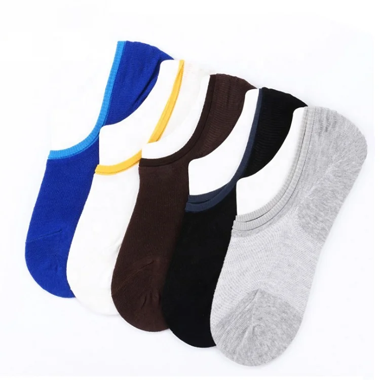 

2019 New Design Summer Men fashion boat socks no show socks anti-skid silicone invisible socks