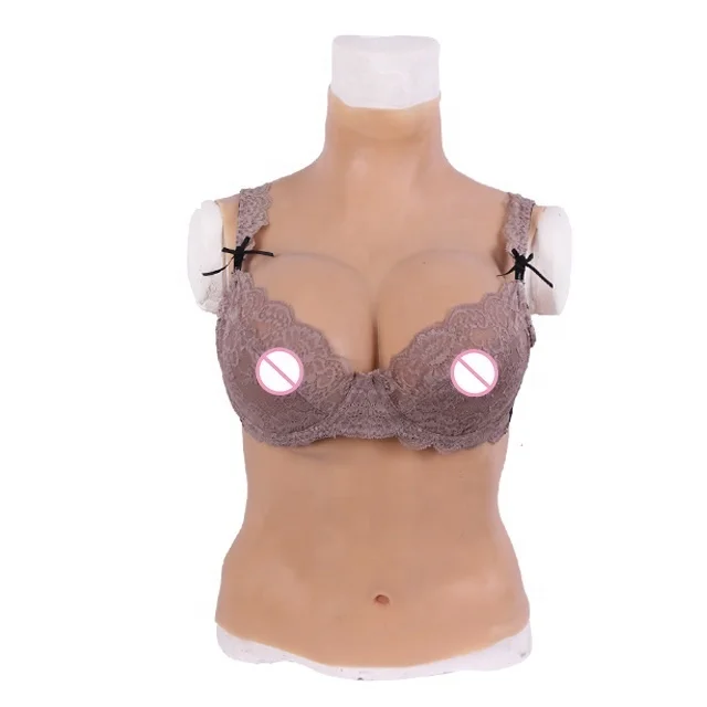 

Half Body Drag Queen Mastectomy Transvestite Crossdresseing CD TS Silicone Breast Forms Crossdresser Boobs, Nude skin (other color)