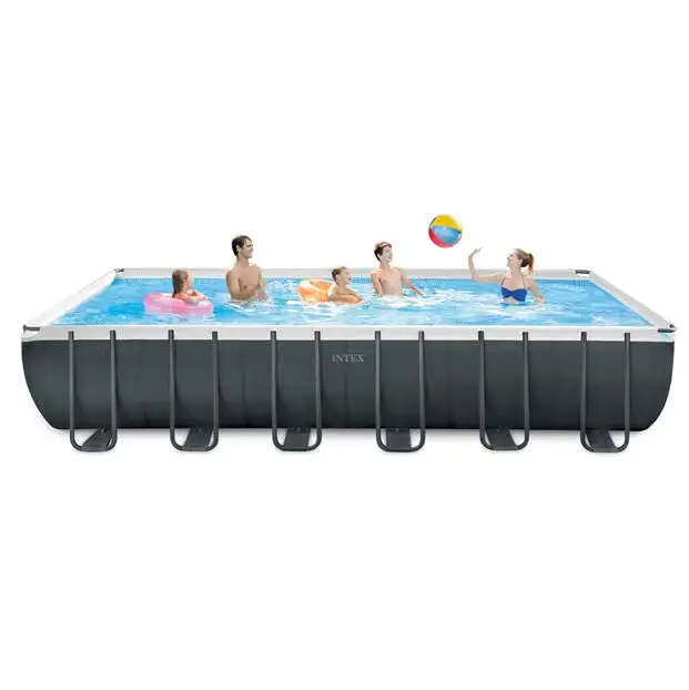 

2019 Factory New Wholesale Intex 26364 Family Rectangular Frame Above Ground PVC Swimming Pool Above ground pool, Picture