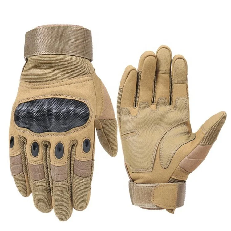 

Outdoor Sports Full Finger Custom Mountain Bike Gloves, Black/khaki/army green