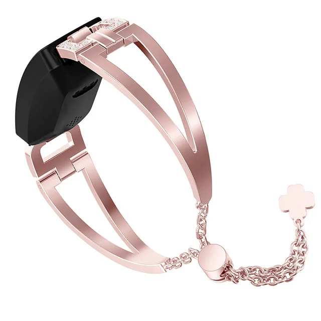 

Free Shipping New Replacement Metal Crystal D-chain Adjustable Watch Strap Wrist Band, Black;gold;rose gold;silver