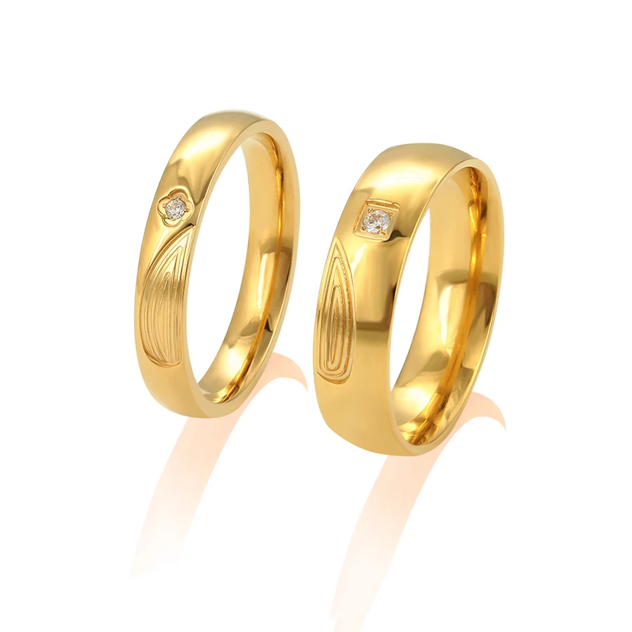 

R-122 xuping simple style ring sets, 24k gold color rings, best gift ring sets for girls