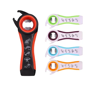 Image of Promotion Fashion Customized Funny Shape Manual Mini Twist Plastic 5 in 1 Multi Jar Opener Can Beer Bottle Opener
