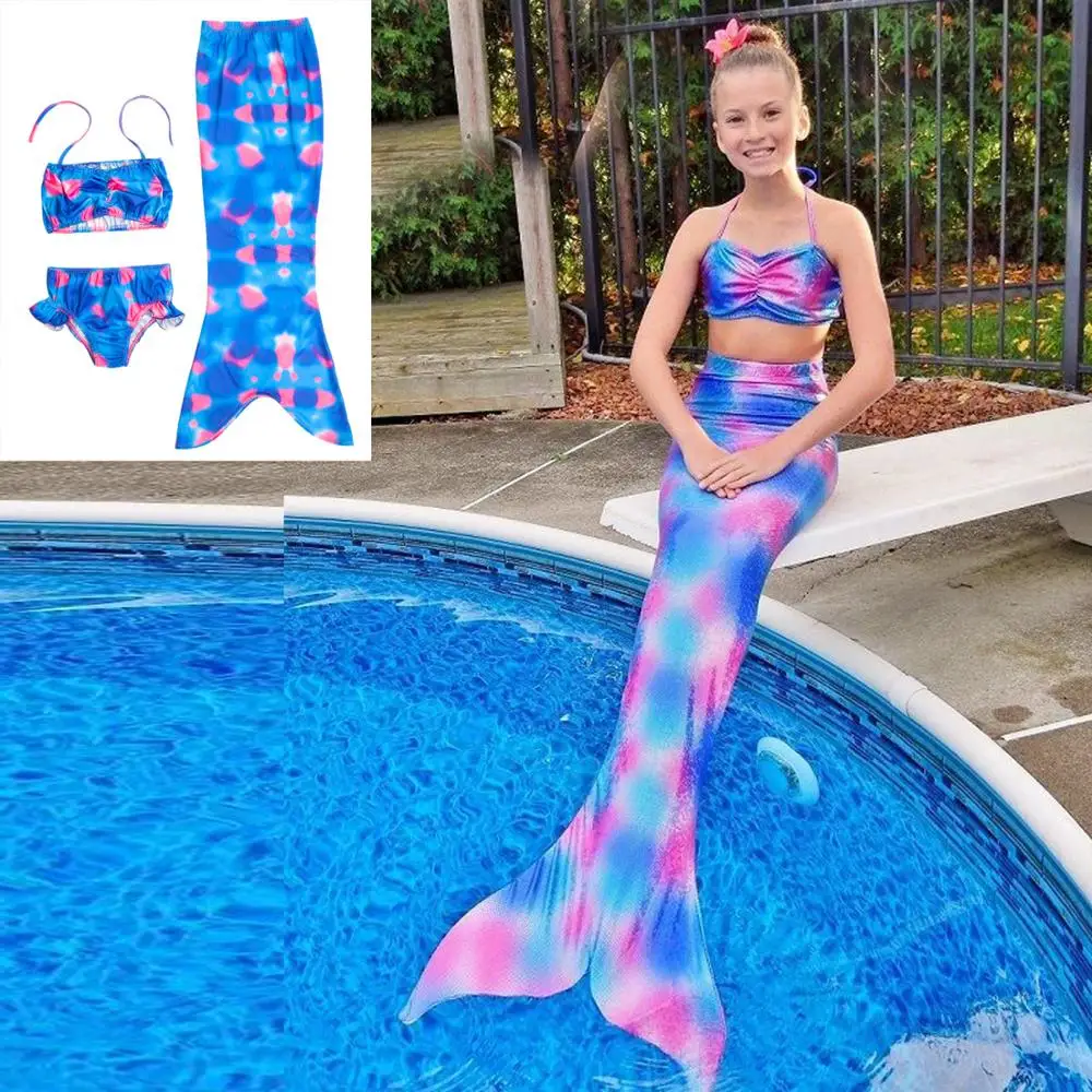 

Hot sell mermaid swimwear children mermaid tail girls bikini swimming suit
