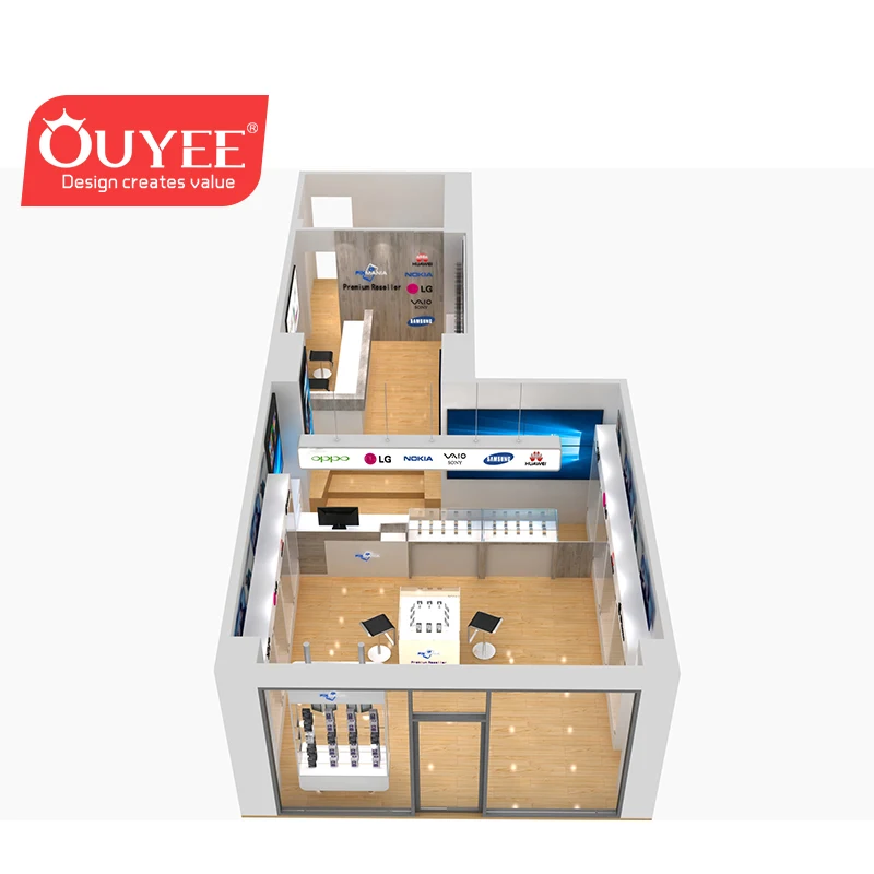 
Hot Sale Mobile Phone Shop Interior Design With Display Furniture 