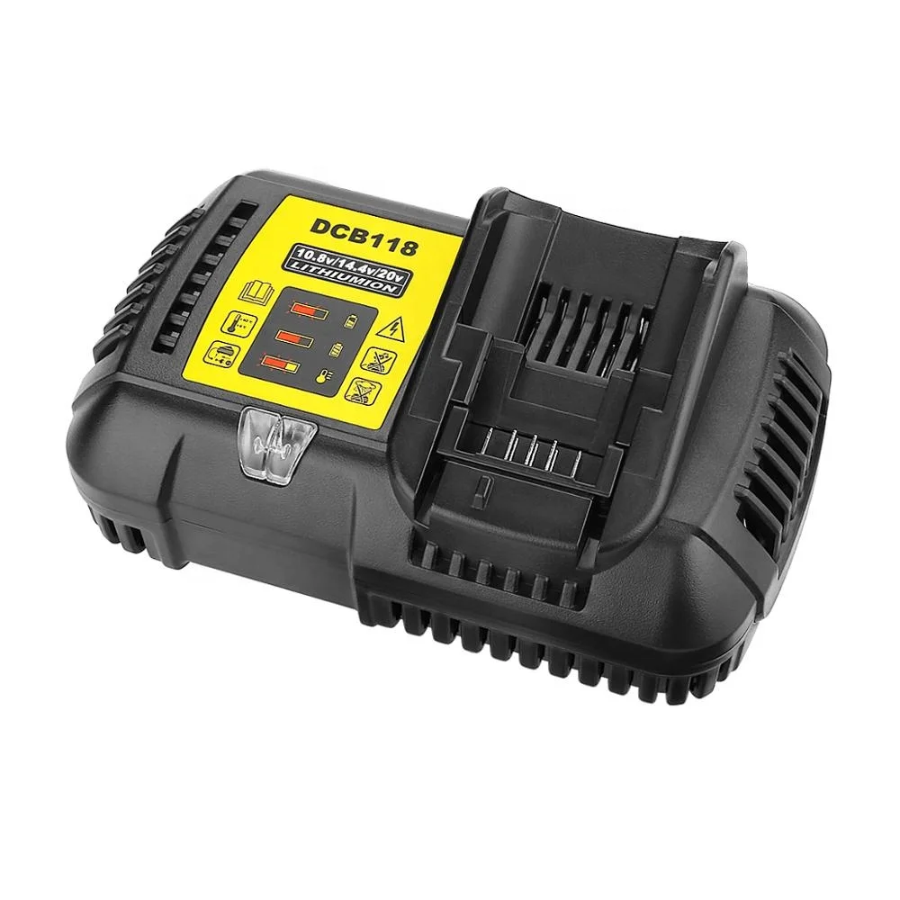 

Fast Charger 4.5A 10.8 to 20V Battery Charger For Dewalt Battery DCB105 DCB201 DCB204 Manufacturer, Black