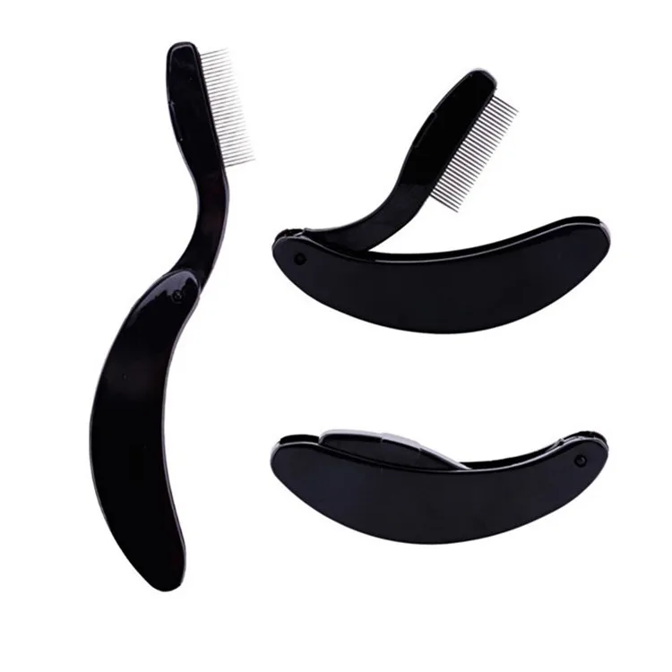 

Wholesale Foldable Stainless Steel Metal Eyelash Comb, Black,pink
