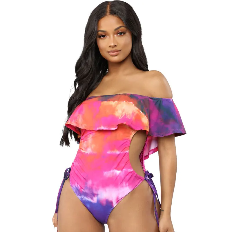 

90325-MX23 2019 New Design One Piece Sexy Bikini Off Shoulder Swimwear, N/a