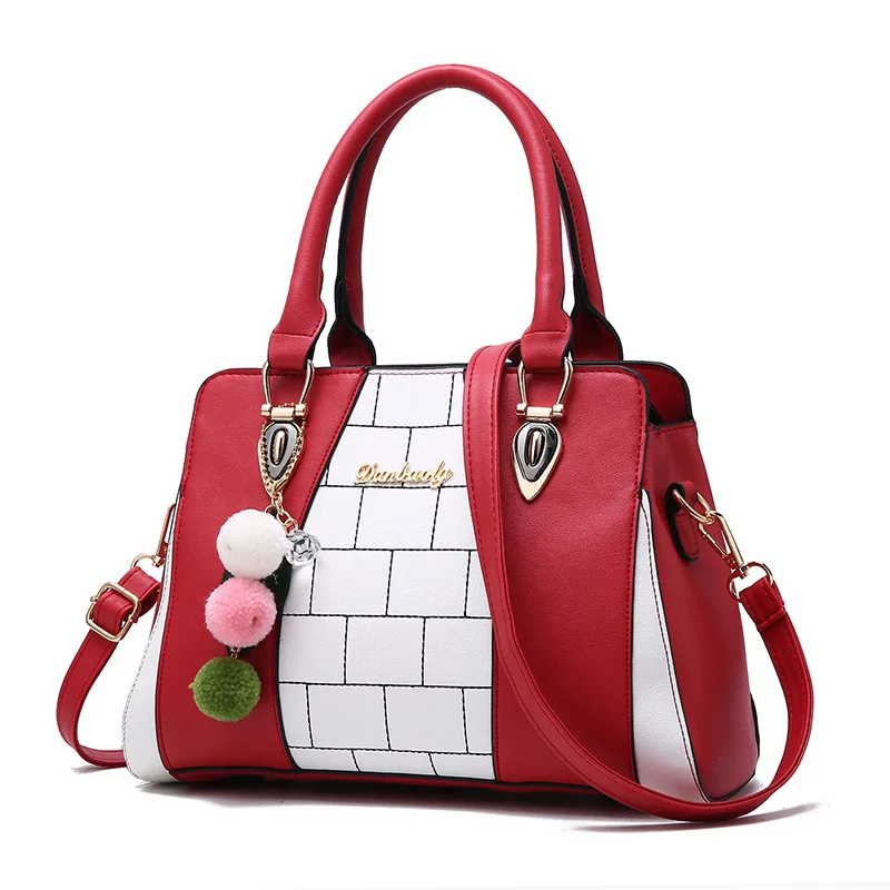 

2019 Wholesale Latest designer ladies fancy handbags women bag, Brown,black,red