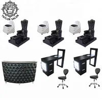 

cheap beauty nail salon furniture package pedicure spa chairs manicure table and pedicure chair set