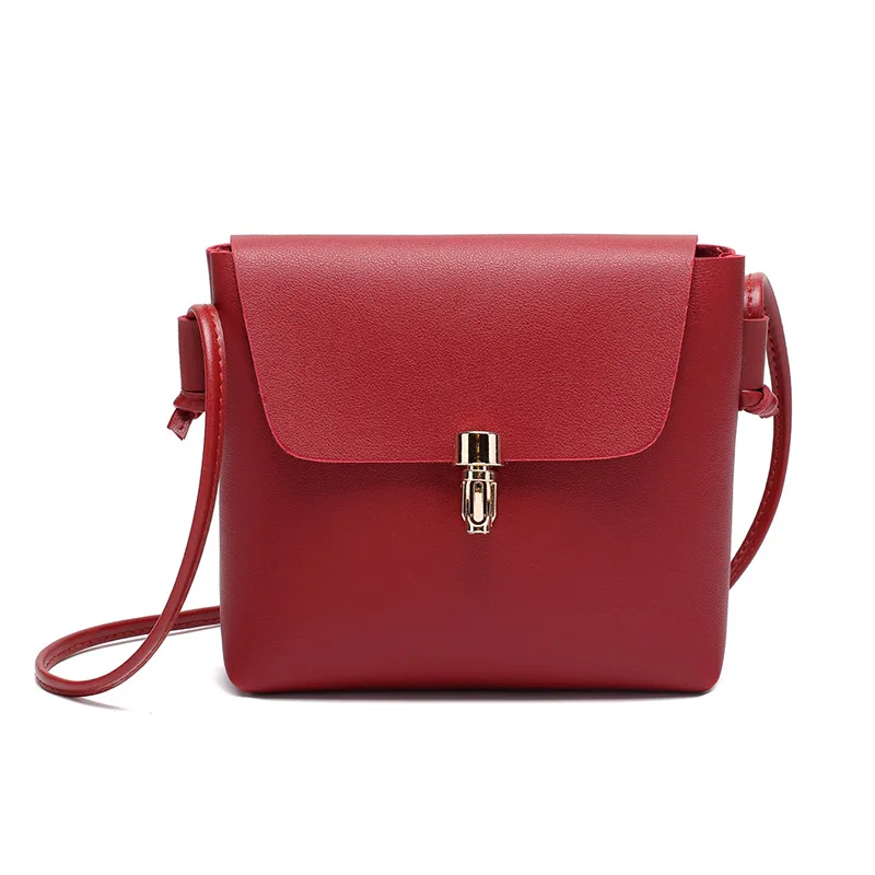 

Cheap Wholesale Casual Plain Color Leather Crossbody Bag Mini Girl Bag