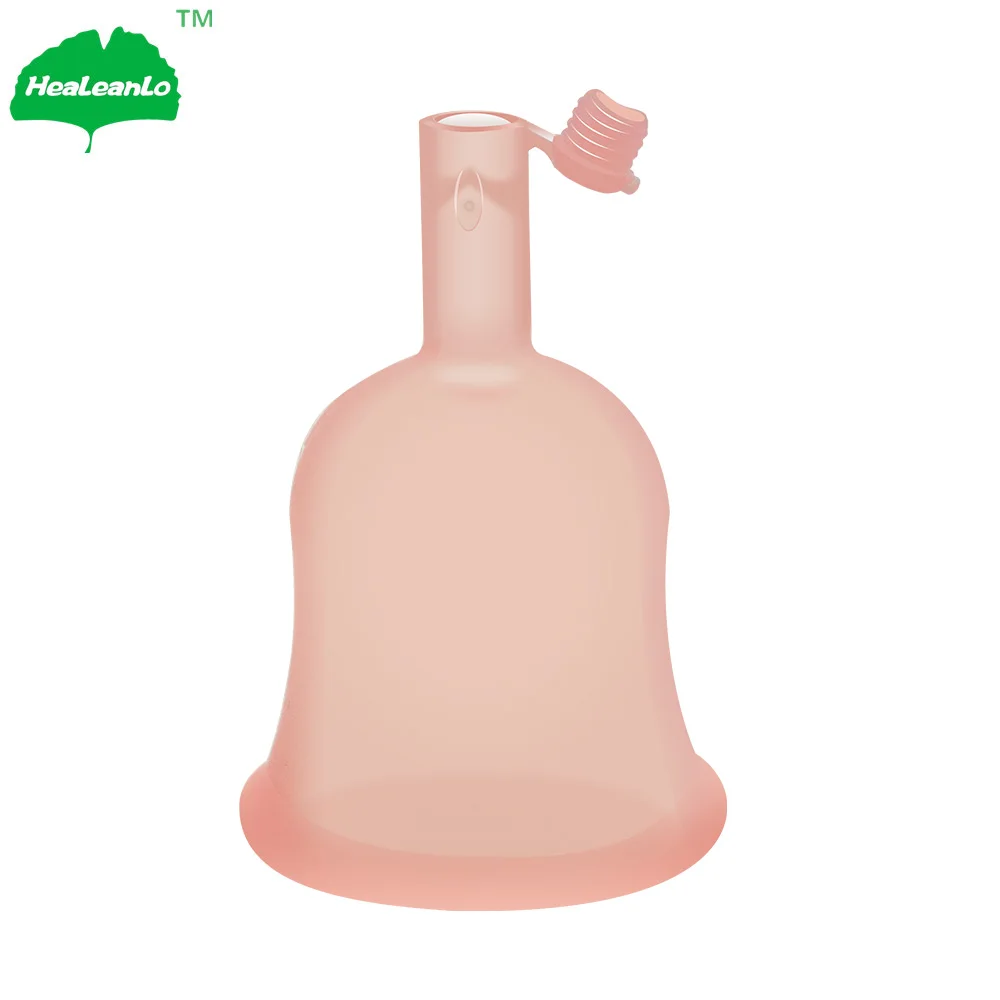 
Healeanlo Silicone Lady Drain Valve Menstrual Cups with lid female cup for your period 