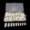 natrual white creamy-white oval nail tip wholesale ABS material 100 pcs/ opp box full cover nail tip