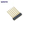 WINPIN 2.54mm pitch 6 pin single row straight round pin female header pcb connector
