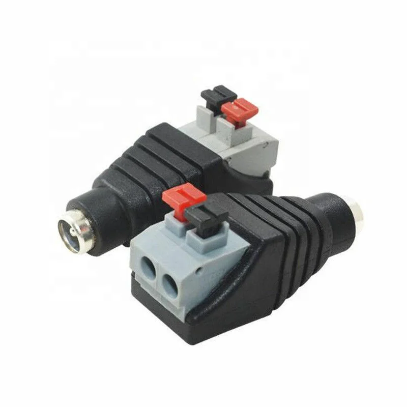 

Screwless DC Female Male Wiring Power Jack Connector for LED CCTV Power Connection
