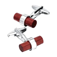 

Mix wholesale Low-key Luxury Red Wood Cufflinks for Mens