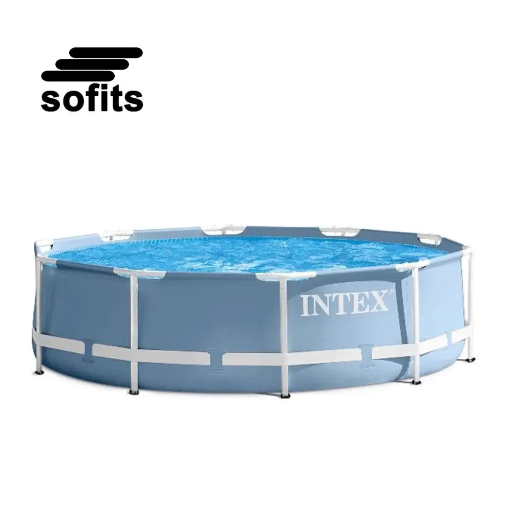

INTEX 28702 10FT X 30IN above ground steel pool for swimming pool and garden metal frame pool AGP, As picture