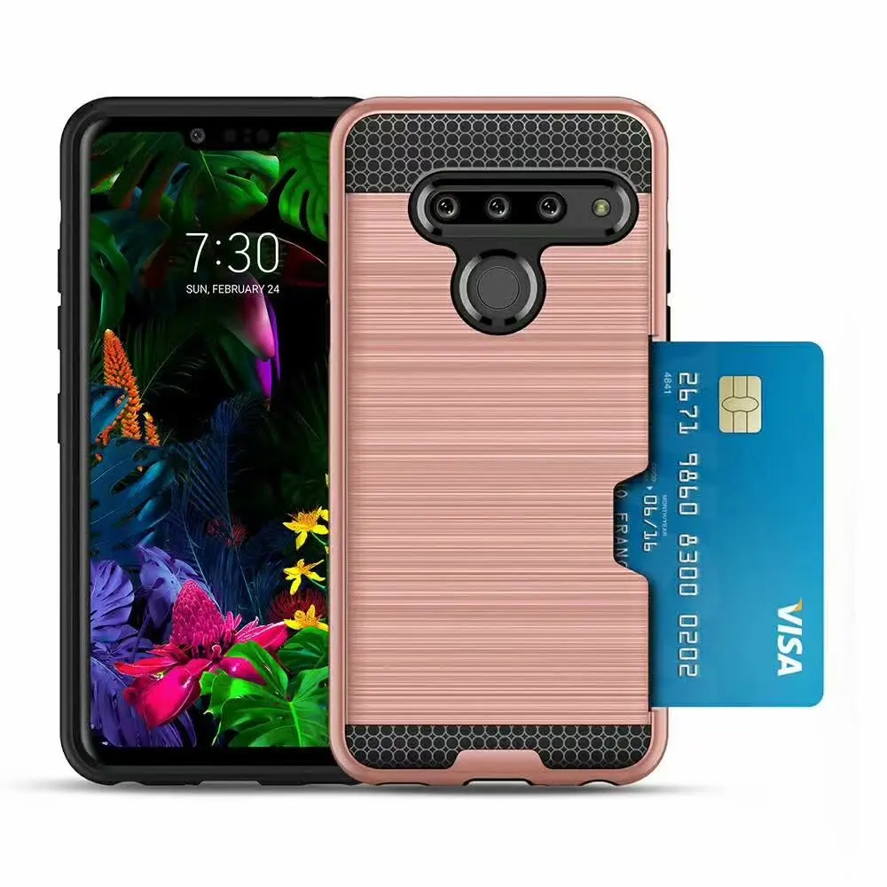 

Hybrid Shockproof Card Case for LG G8, 8 colors for choose