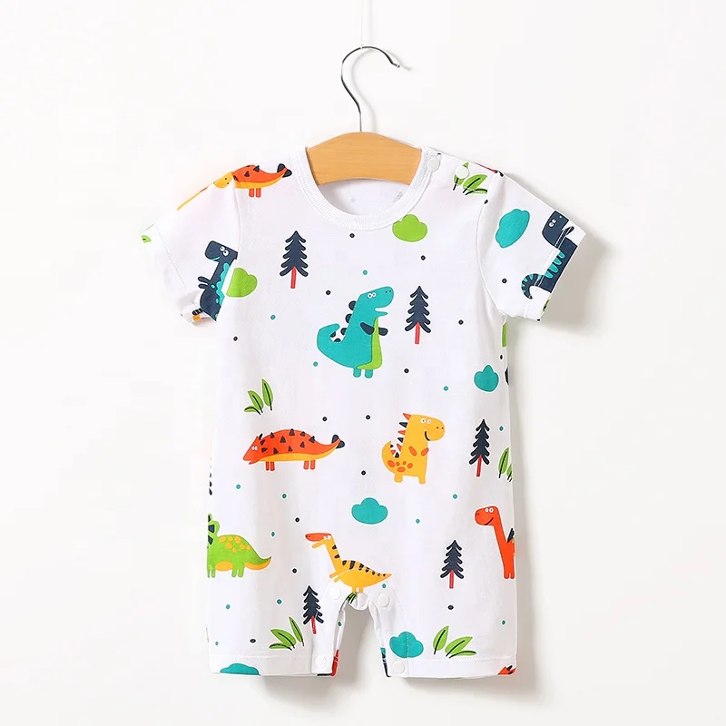 

Baby Clothes Baby Romper 100% Cotton Summer Short SleeveCute Dinosaur Print Romper, Retail And Wholesale, Picture shows