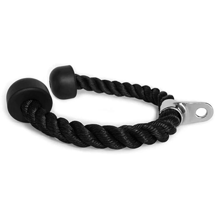 

Non Slip Gym Attachment Black Pulldown Tricep Rope, Black or customized color