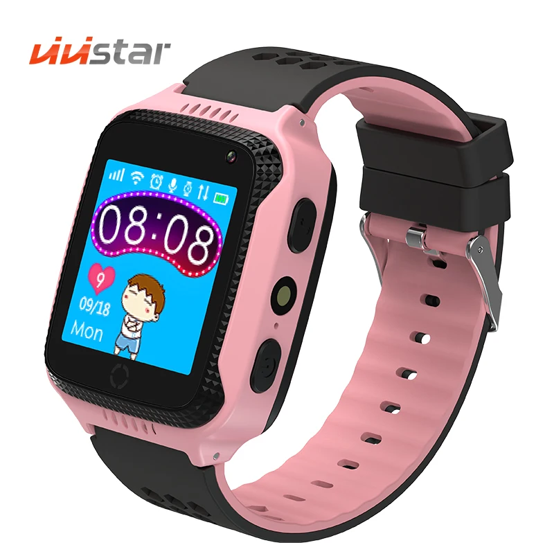 

2019 New product kids smart watch Q90 Anti-Lost SOS gps tracking Smart Bracelet, Pink blue orange