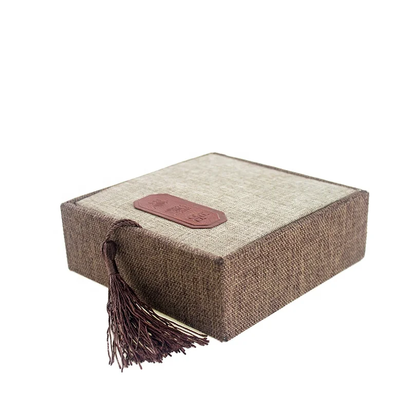 

FSC Chinese Style Classical Display Gift Packaging Linen Jewelry Box