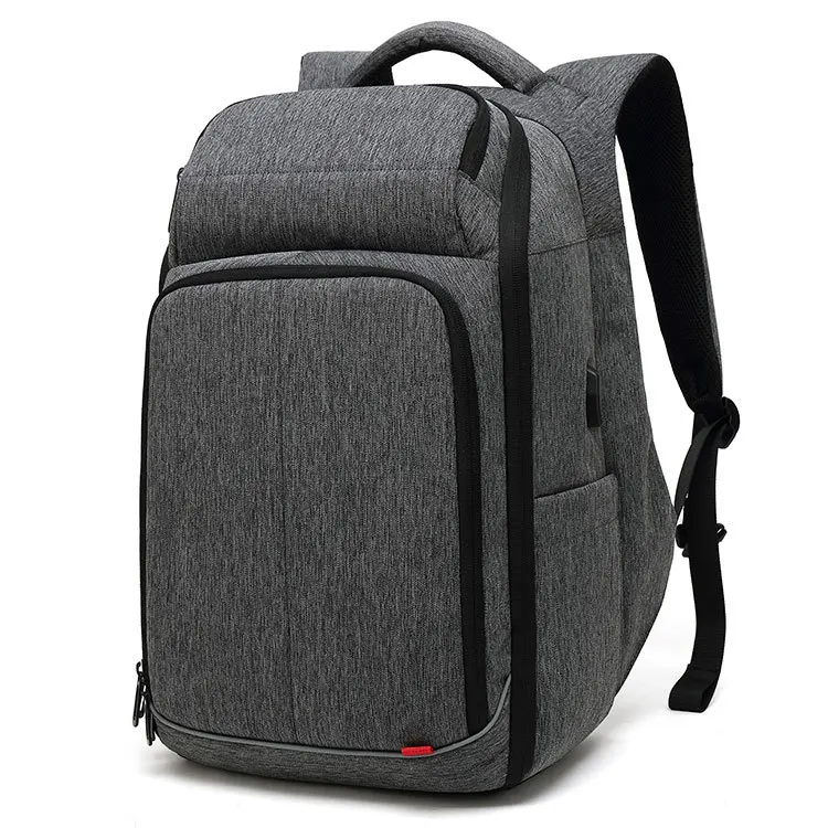 

New Traveling Rucksack usb large capacity multifunction waterproof cooler bag back packs for adults slim laptop backpack, Black,grey