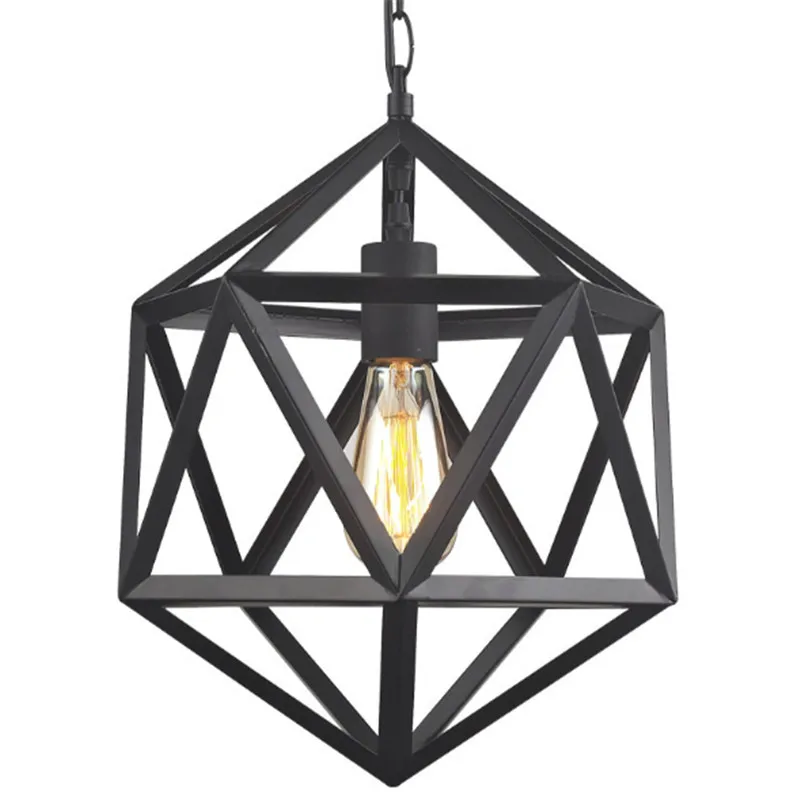 

Simig lighting Vintage industrial American black wrought iron restaurant bar hanging chandeliers light