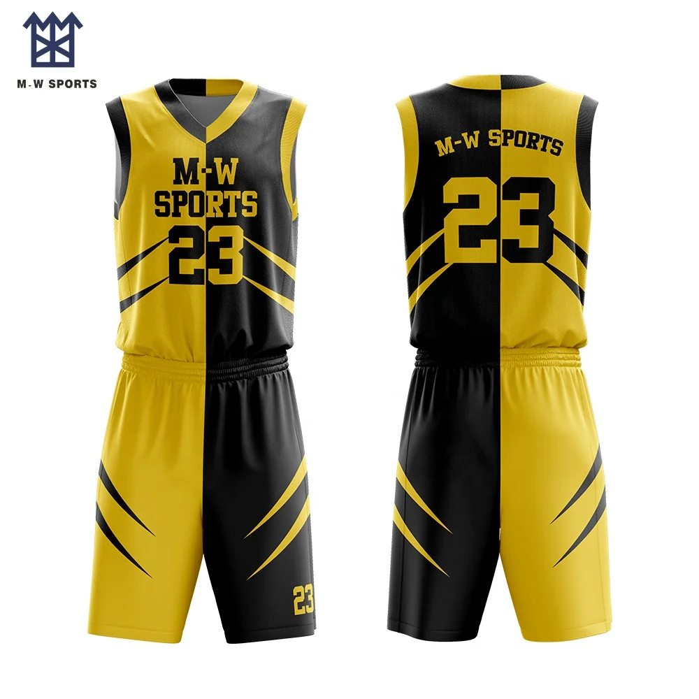 Wholesale Yellow And Black Color Matching Men S Jerseys Basketball Customized Reversible Basketball Jersey Custom Color Buy At The Price Of 18 00 In Alibaba Com Imall Com