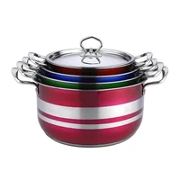 

Stainless Steel 8-Piece Multi-size soup Cookware Set stockpot