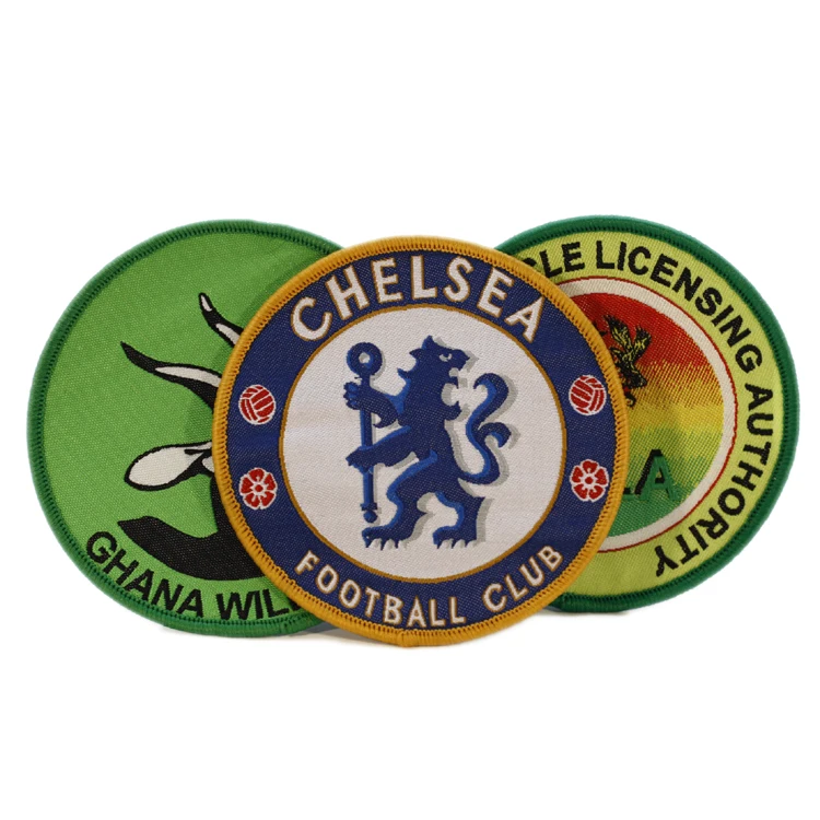 
Custom Logo Embroidered Patch Soccer/ Football Team Uniform Woven Embroidery Epaulette Badge Patches 