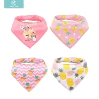 

bandana bibs cotton baby triangle drool bibs 4 one sets Manufacturer custom print